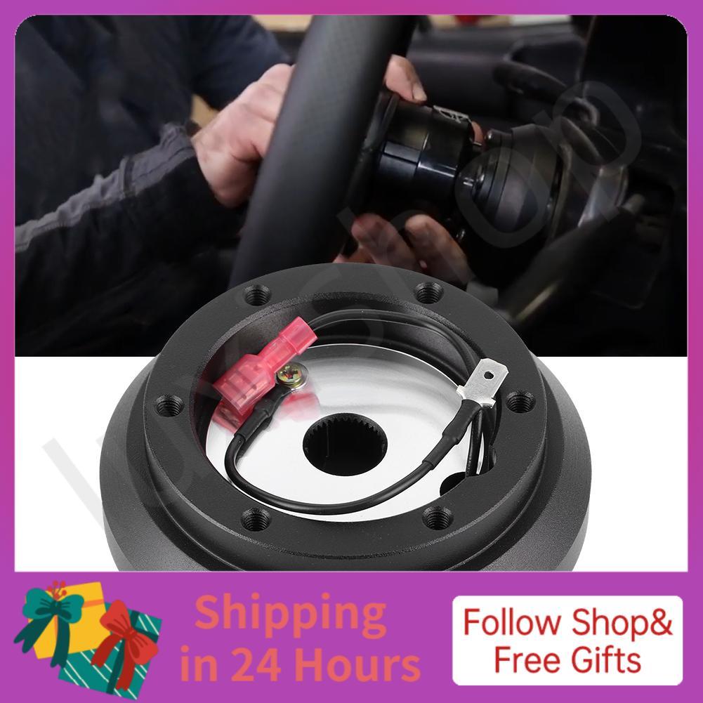 Iuxishop SRK-100H Bộ chuyển đổi trung tâm vô lăng phôi hợp kim nhôm Đế kết nối đôi được khoan đôi ch
