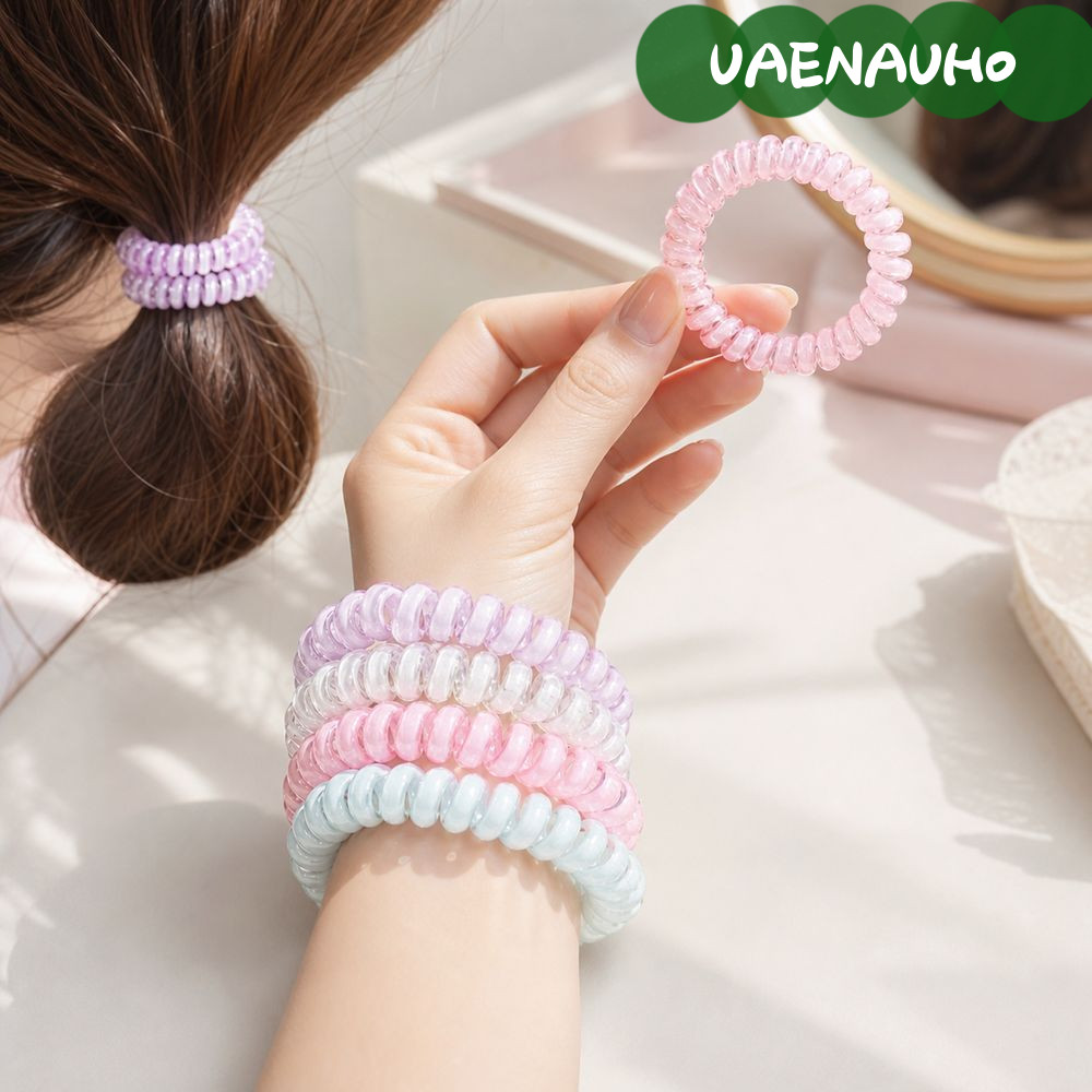 UAENAUH0 Dây Điện Thoại Tóc, Dây Buộc Tóc Co Giãn Di Động Nhẹ, Màu Gradient Phụ Kiện Tóc Nữ Dây Buộc