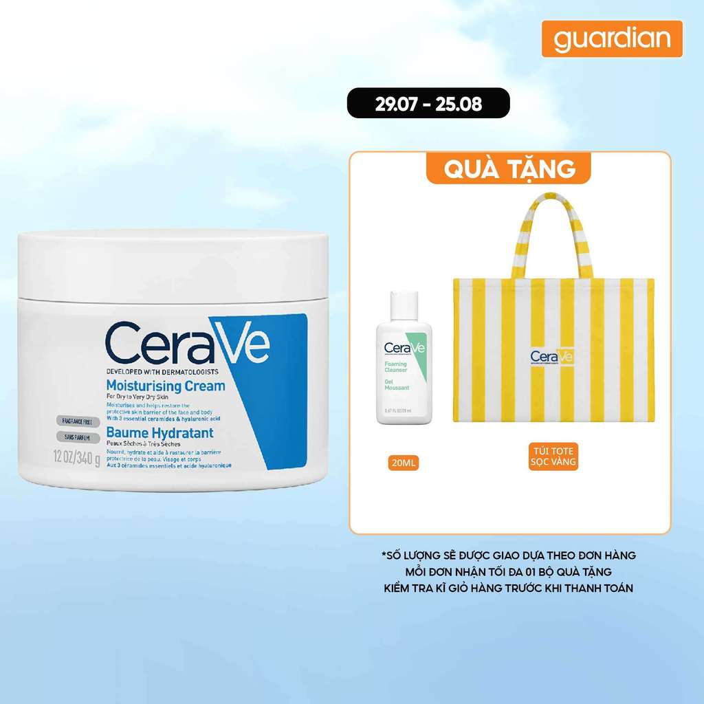 Kem Dưỡng Ẩm Dành Cho Da Khô Moisturising Cream Cerave 340Gr