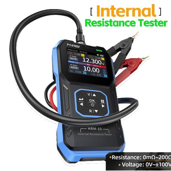 Thiết bị FNIRSI HRM-10 đo, kiểm tra điện áp, nội trở, chất lượng pin acquy chính hãng
