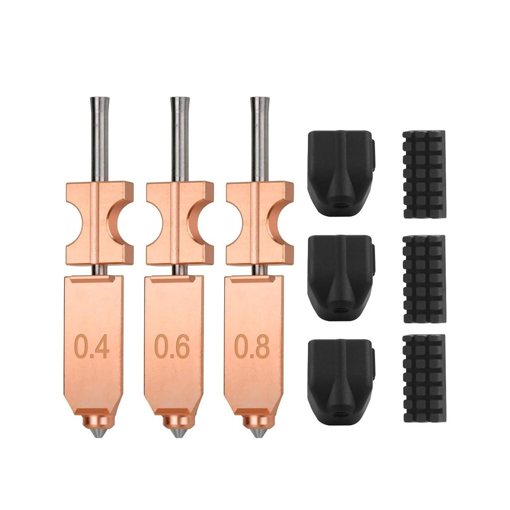 3 Vòi phun Ad5x AD5X Tích hợp Vòi phun lưỡng kim 0,4mm + 0,6 + 0,8mm Nâng cấp 0.4MM Hotend Kit cho A