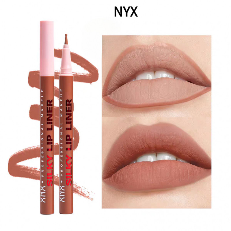NYX Lip Liner Màu Sắc Tự Nhiên Rendering Không Dễ Dàng Mờ Trang Điểm Mịn Đầu Tròn Môi Bút Trang Điểm