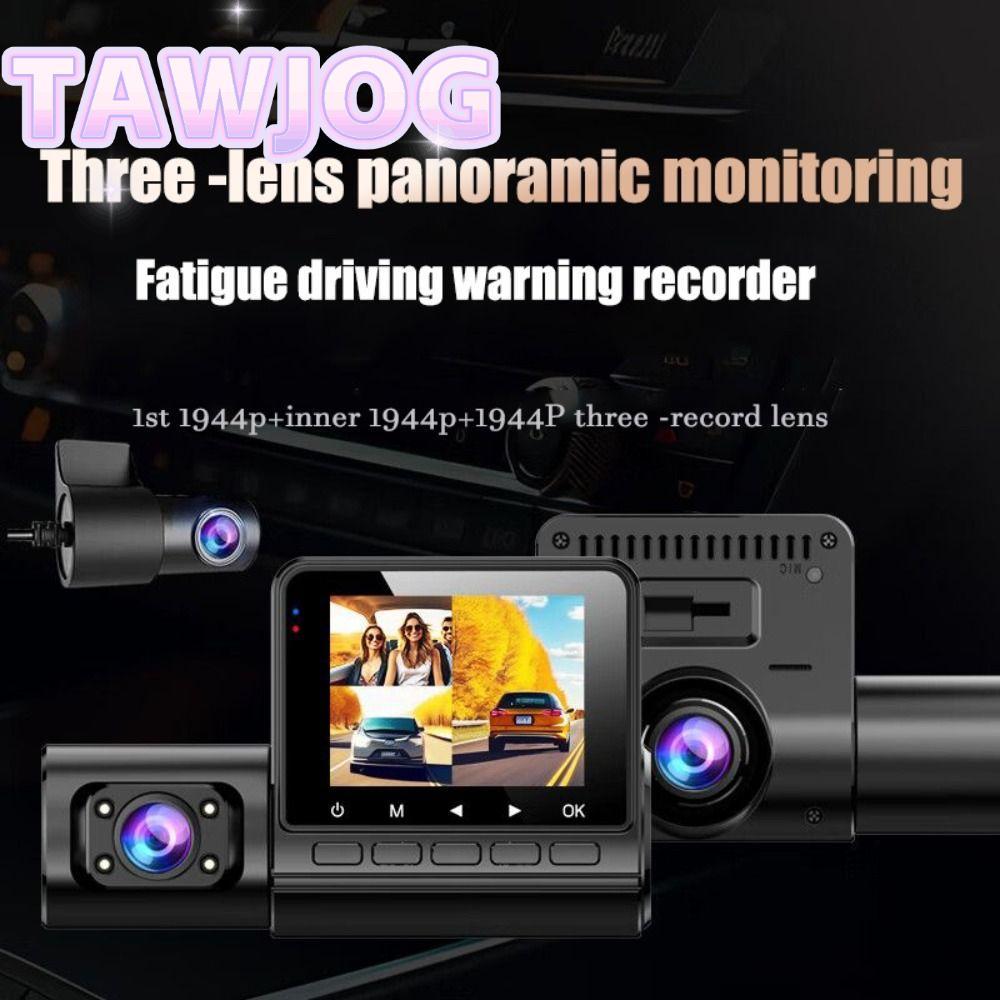 TAWJOG Car Mini Dashcam 1080P, 3-Lens Front and Rear Inside Dash Cam Driving Recorder for Car