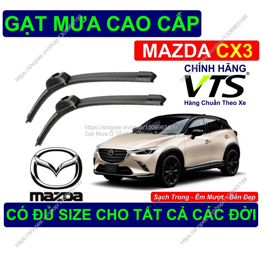 Gạt Mưa Bền Đẹp Kính Lái Mazda CX3, Cặp Gạt Mưa Kính Lái Mazda CX3, Có Đủ Size Cho Các Đời Xe Mazda 