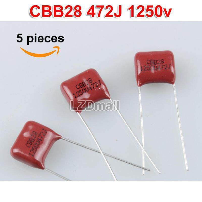 5 Chiếc CBB Tụ Điện 472J 1250V 472 1.25KV 4700pF 4.7nF CBB28 Tụ Điện Phim Polypropylen Kim Loại