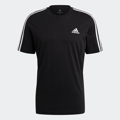 adidas Phong cách sống Áo Thun 3 Gạch Essentials Nam Đen GL3732