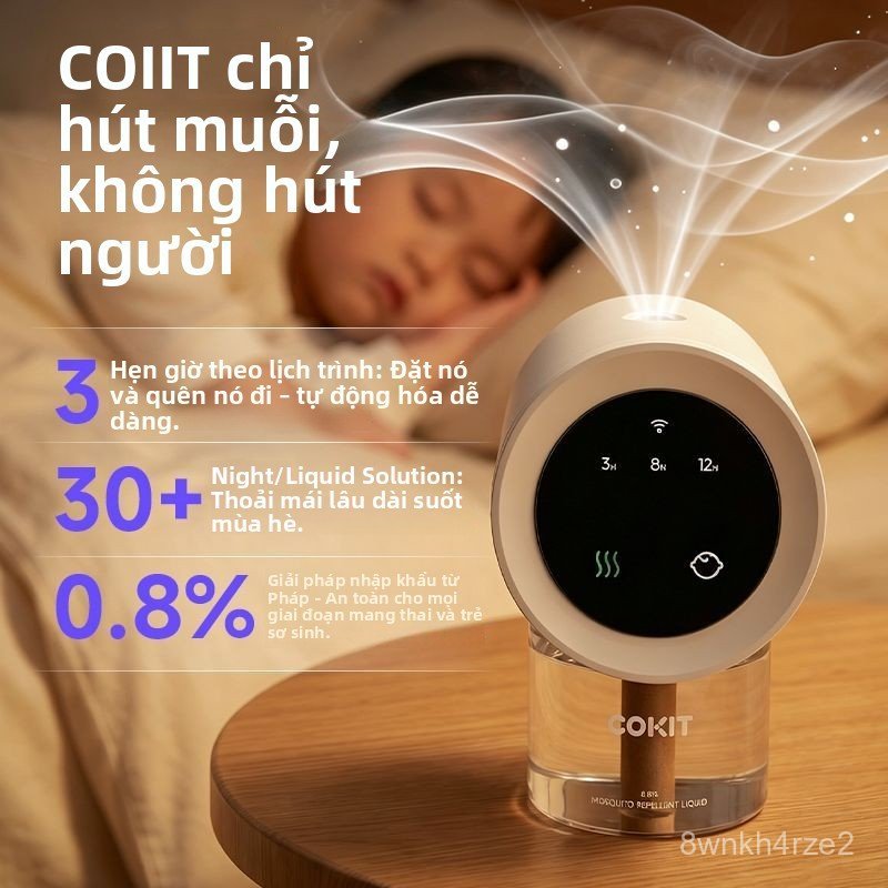 Tinh dầu đuổi muỗi điện COKIT dùng cho Xiaomi Mijia không khói không mùi hẹn giờ thông minh chống mu