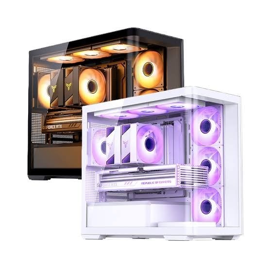 Case JONSBO D300 Black MATX Màu Đen Màu Trắng Kính Cong | Chính Hãng | Bảo Hành 12 Tháng