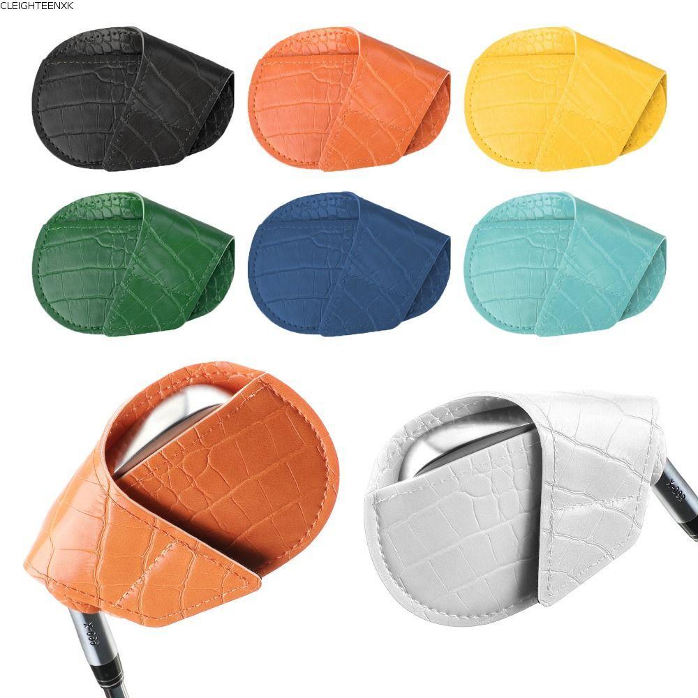 CLEIGHTEEN8H Golf Iron Headcover, Da PU Họa Tiết Cá Sấu Golf Club Head Cover, Thiết Bị Tập Golf Chốn