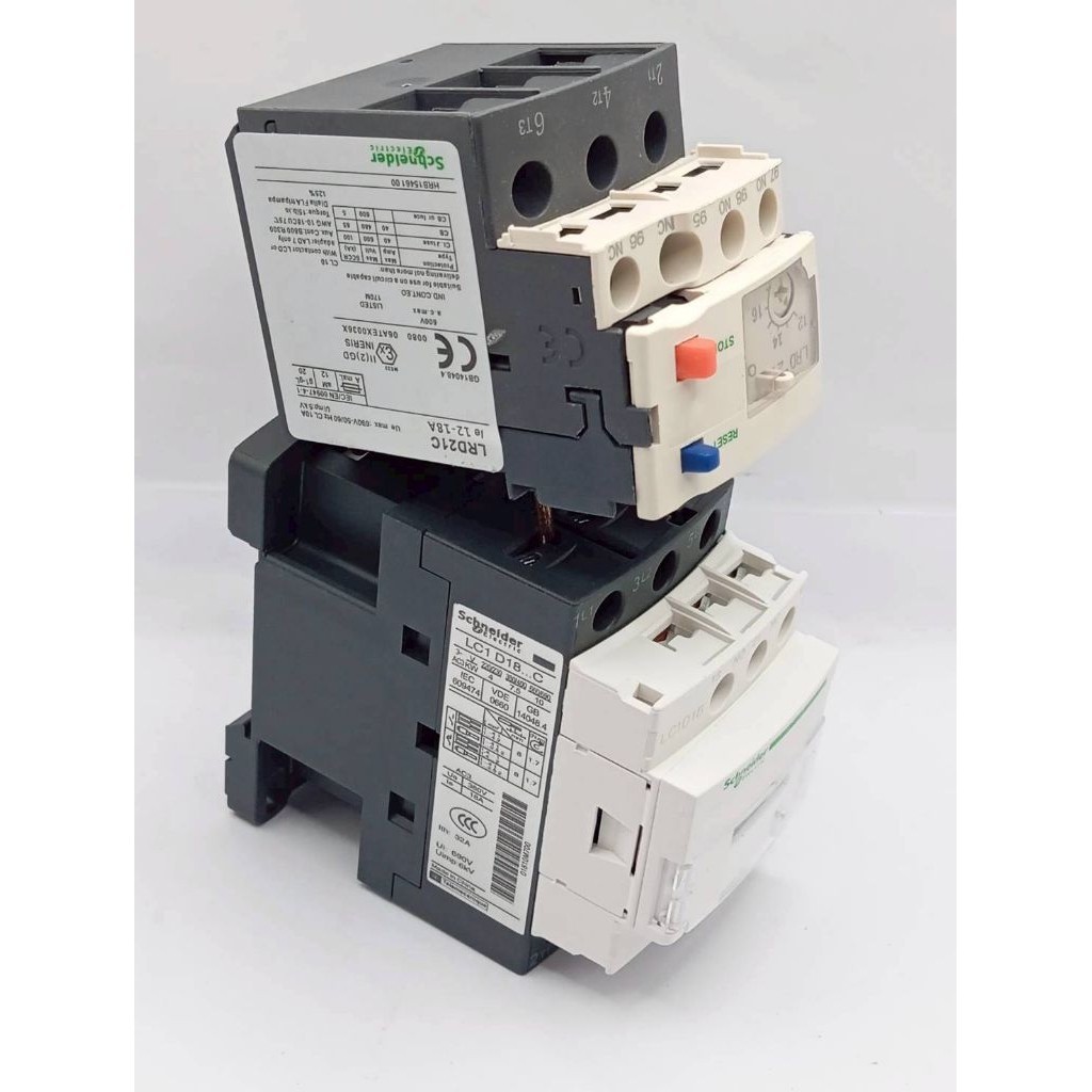 LC1D18 + Rơ Le Quá Tải LRD21C Schneider Điện Contactor Model LC1D18 M7C Có Quá Tải Giao Hàng Rất Nha