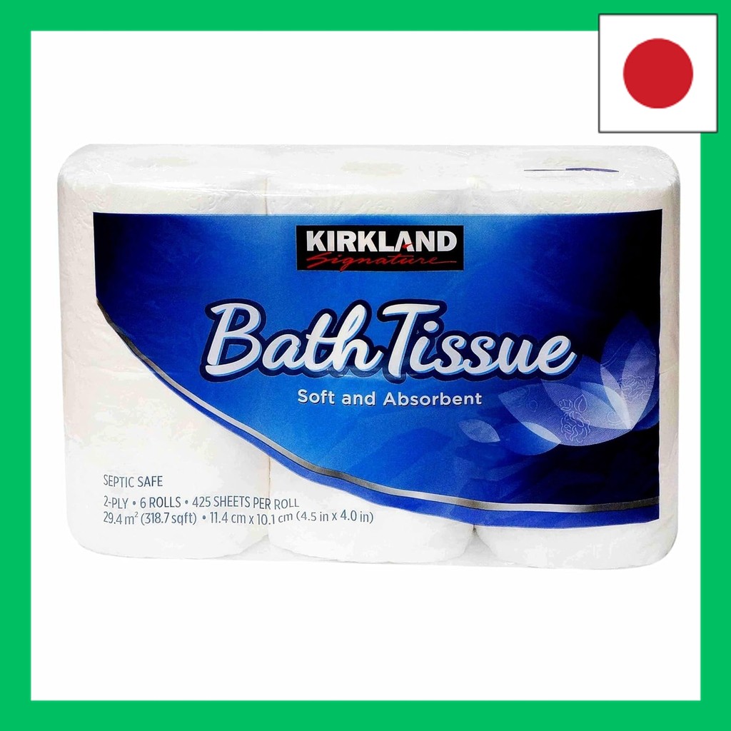 KIRKLAND Bath Tissue Costco COSTCO Toilet Paper 6 Rolls Double 2 Plies Highly Absorbent