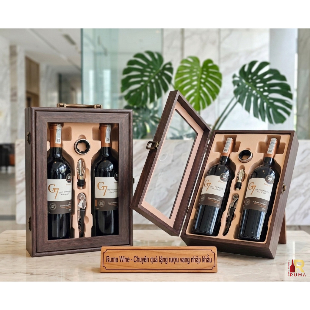 Set quà tặng doanh nghiệp rượu vang Chile G7 - HK mica 2