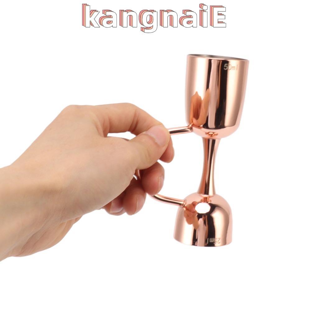 KANGNAI Double Sided Jigger, Cốc đo rượu vang bằng thép không gỉ mạ đồng, Máy pha chế rượu hai đầu c