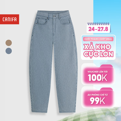Quần jean nữ dáng barrel thiết kế trẻ trung, mặc đi làm đi chơi CANIFA 6BJ26S002