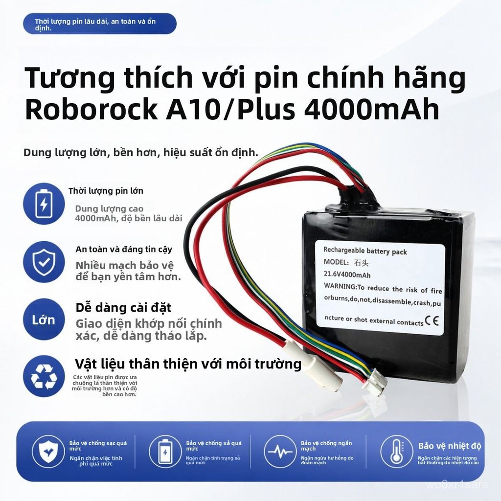 Pin máy lau nhà Roborock A10/A10 Plus phụ kiện pin chính hãng cho model WD1S1A giao nhanh