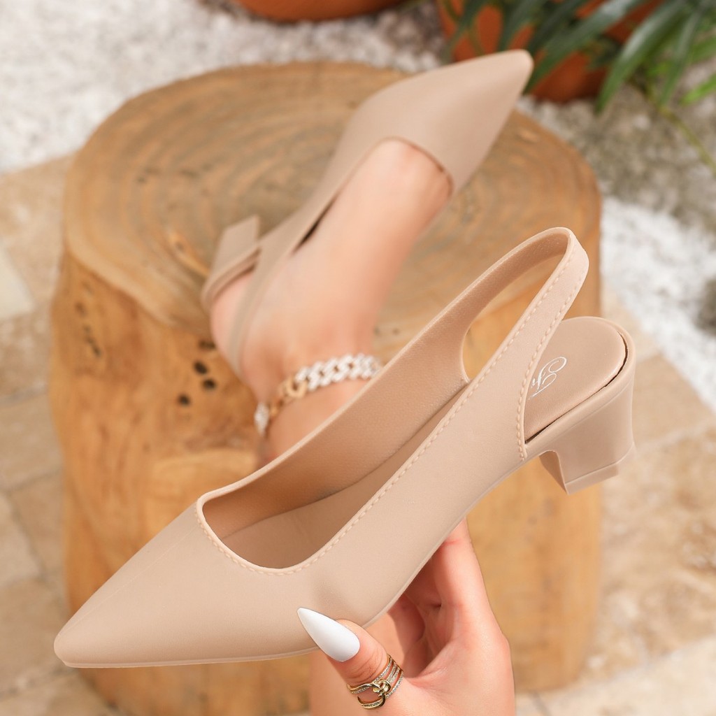 Giày Sandal Ngón Chân Stiletto Nữ 0 Giày Cao Gót Mũi Nhọn Bơm