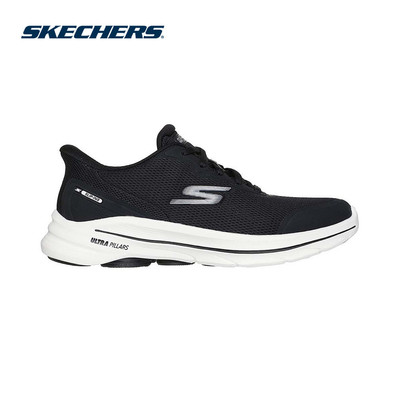 Giày Thể Thao Nữ Skechers Slip-ins GOwalk 8 Jessy Đi Bộ - 125923-BKW Air-Cooled Goga Mat