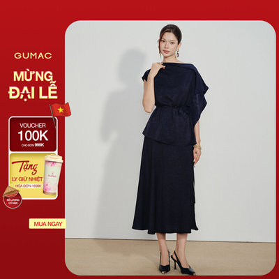 Set lẻ Áo Kiểu Nữ GUMAC Dáng Suông Thời Trang Sang Trọng AG08133 - Chân Váy Nữ GUMAC Đuôi Cá Hai Lớp Lưng Rời VG08134
