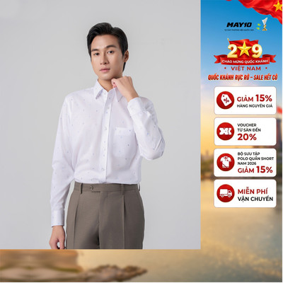 Áo Sơ mi nam dài tay May 10 form RegularFit mã 010124292 AH373