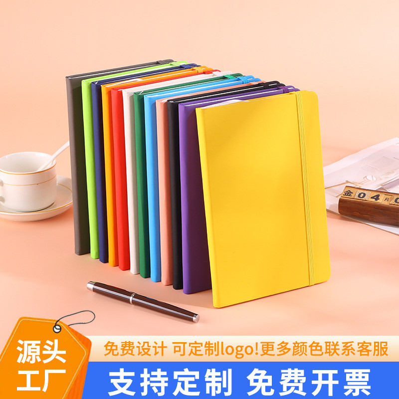 A5 Dây Đeo Notebook Màu Trơn Sinh Viên Văn Phòng Phẩm Nhật Ký Văn Phòng Mini Đơn Giản Văn Phòng Note