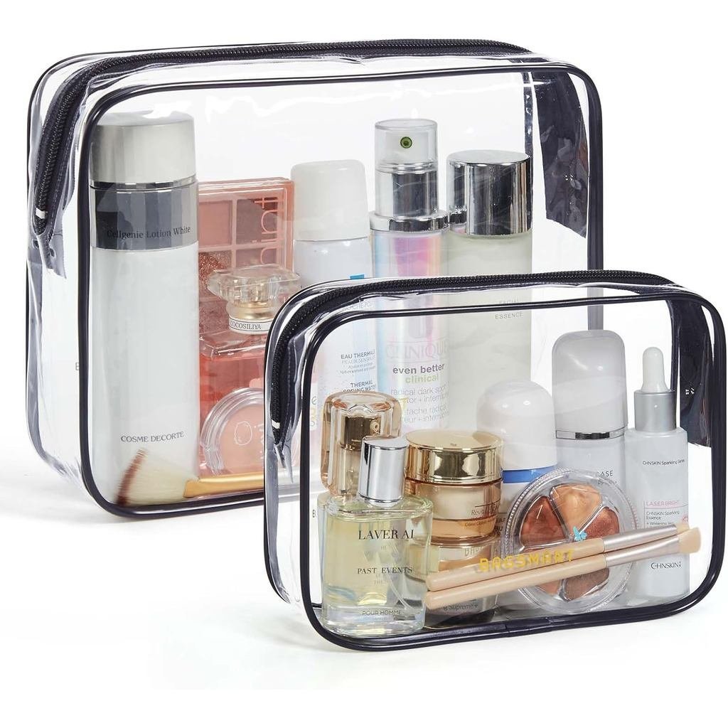 BAGSMART Clear Toiletry Bag, TSA Approved Travel Toiletry Bag Carry On Travel Accessories Bag Airpor