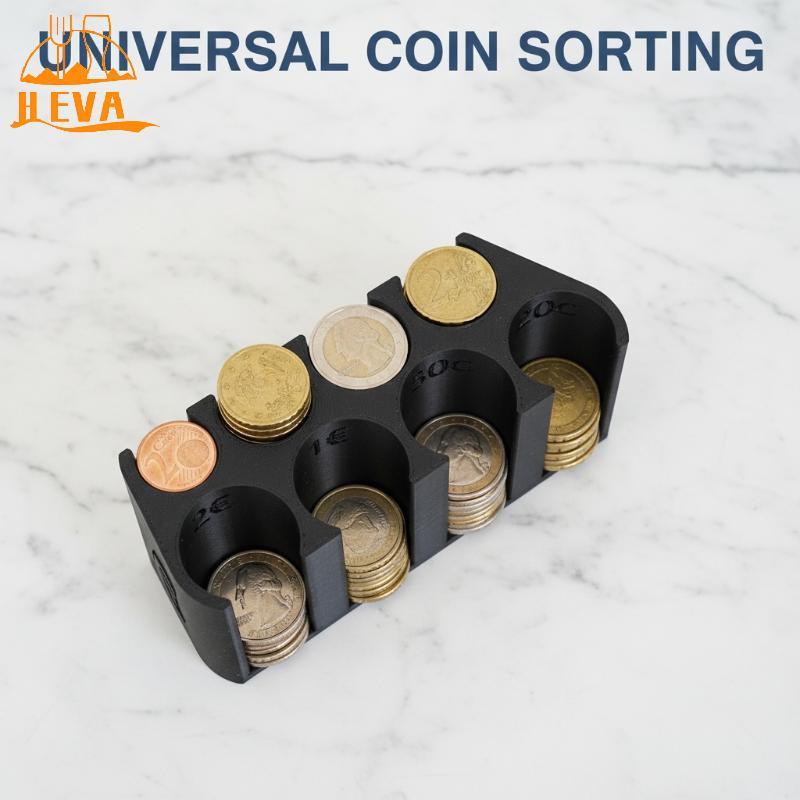[HEVA] Hộp đựng tiền xu Euro 2 Euro 1 Euro 50 Cent Hộp sắp xếp thay đổi cho văn phòng du lịch Kinh d