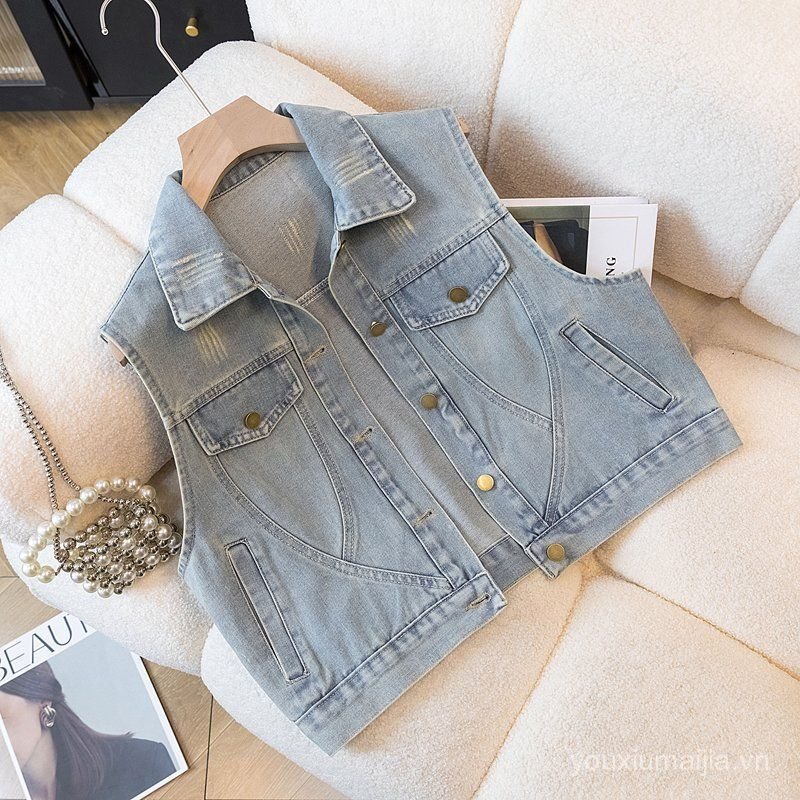 Phong Cách Mới [Shop Giảm Giá] 2026 Phong Cách Mới Retro Mỏng Hơn Nhìn Thường Ngày Phù Hợp Với Denim