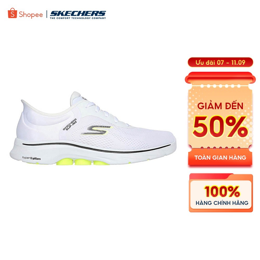 Giày Thể Thao Nam Skechers Slip-ins GOwalk 7 Đi Bộ - 216550-WBKL Air-Cooled Memory Foam Online Sale