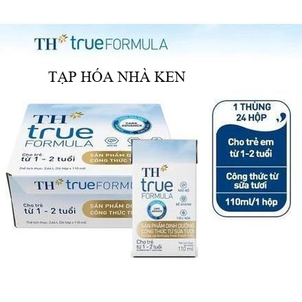 Thùng Sữa Dinh Dưỡng Công Thức TH true FORMULA milk Cho Trẻ 1-2 Tuổi 110ml (24 Hộp)