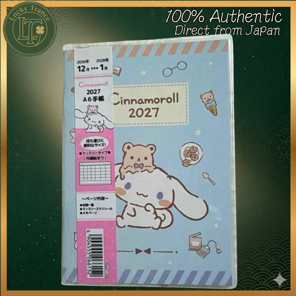 Cinnamoroll 2027 A6 Monthly Planner Monday Start Dec 2026-Jan 2028 Schedule Book