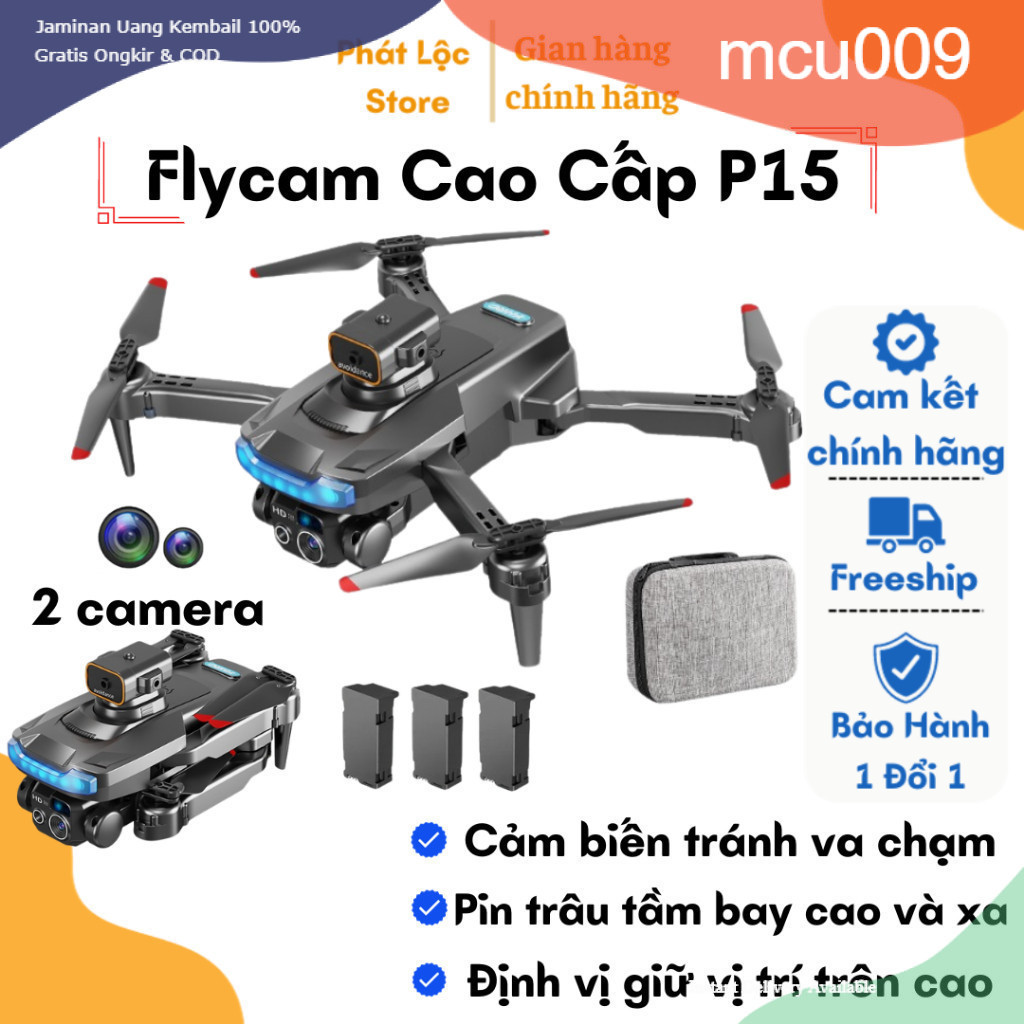 Fly cam Giá Rẻ Drone P14 Pro Max, Flycam P15 Play Camera Pin 2000mAh bay 20 Phút, Cảm Biến 4 Chiều, 