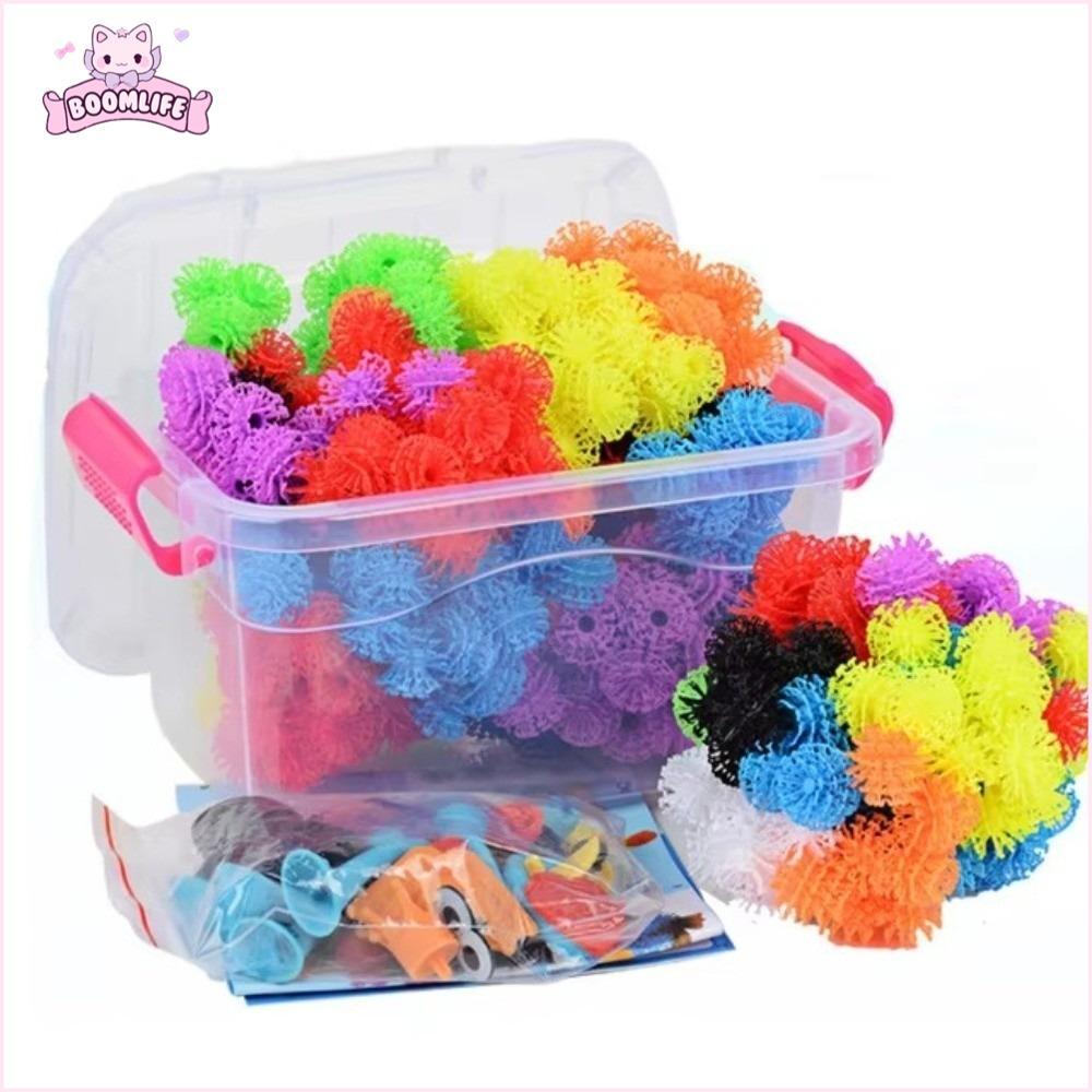 Đồ chơi bóng dính BOOMLIFE, Bóng gai lắp ráp DIY linh hoạt, Đồ chơi xây dựng đầy màu sắc DIY Puffer 