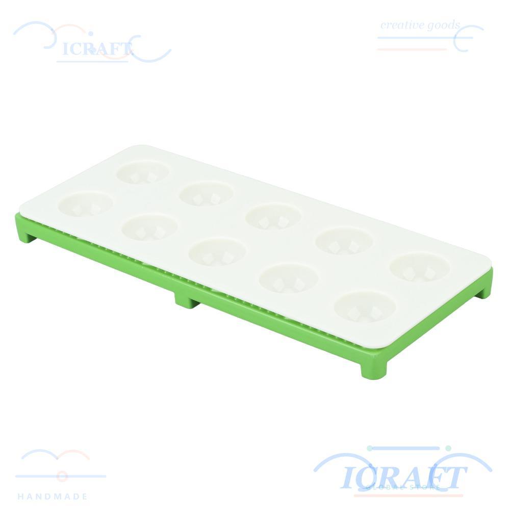 CRAFT Ravioli Maker Press, Hợp kim nhôm ABS Xanh Bạc Ravioli Khuôn, Bền 10 lỗ Thiết thực Ravioli Cut