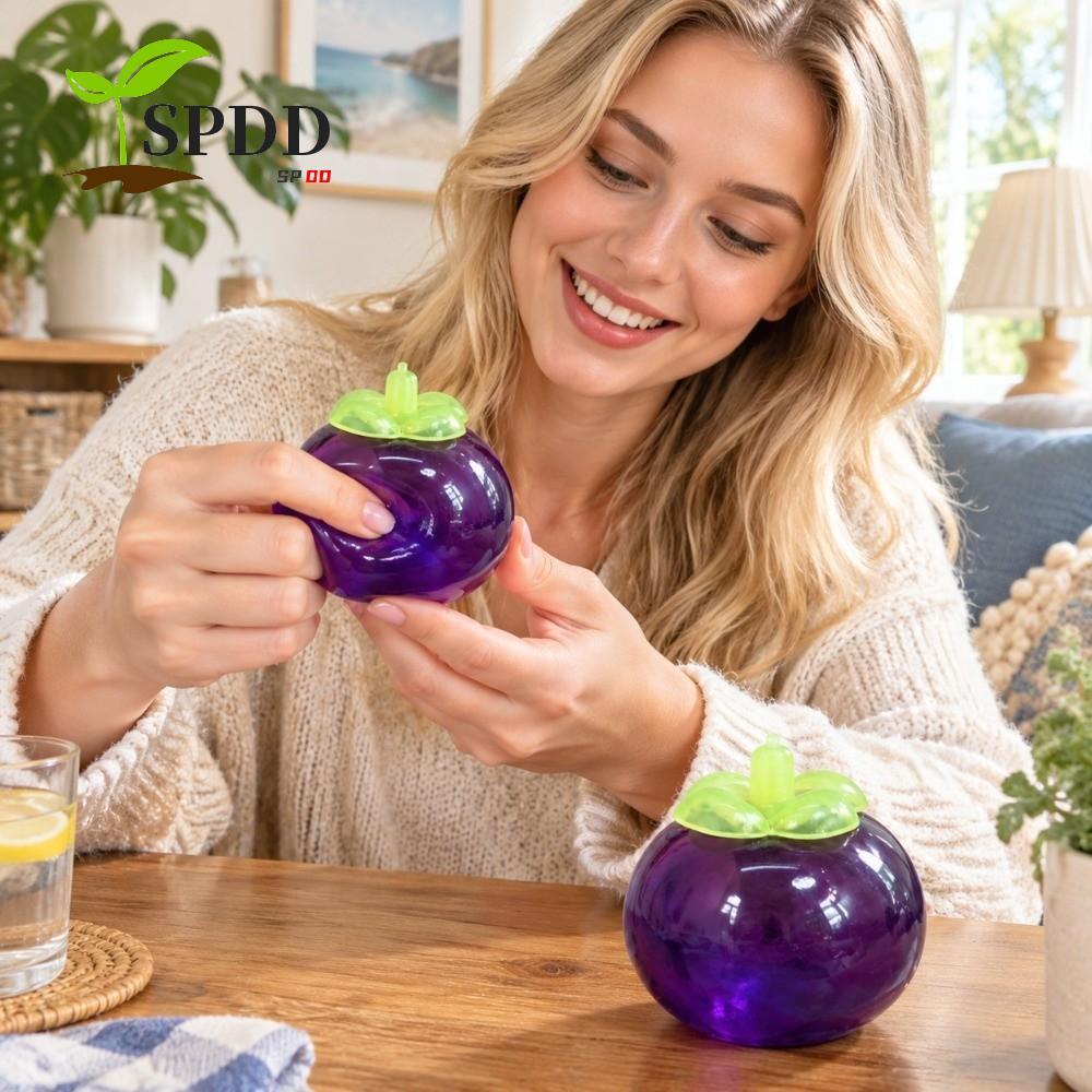 SPDD TPR Fidget Toy, Nhào Giảm Lo Âu Mangosteen Bóp Đồ Chơi, Di Động Thoải Mái Ngộ nghĩnh Tay Thư Gi