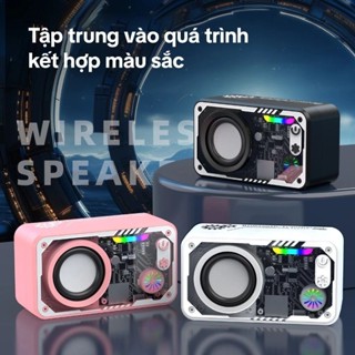 Loa Bluetooth không dây LED RGB V1 - Công Suất 5W, Âm Thanh 360°, Pin Trâu, Chống Nước, Hỗ Trợ AUX & Thẻ Nhớ  Bass Mạnh