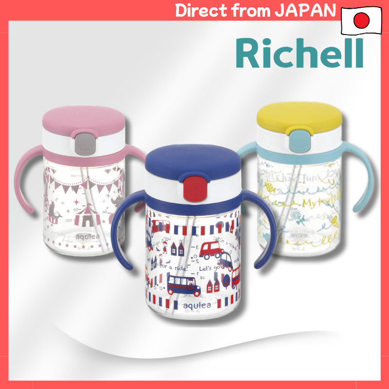 Richell Acrylo On-the-Go Straw Mug R 200 - 200ml, Suitable from 7 Months, Various Colors
