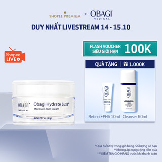 [ĐỘC QUYỀN LIVESTREAM] Kem Dưỡng Ẩm Giàu Dưỡng Chất Và Phục Hồi Chuyên Sâu Obagi Hydrate Luxe Moisture-Rich Cream