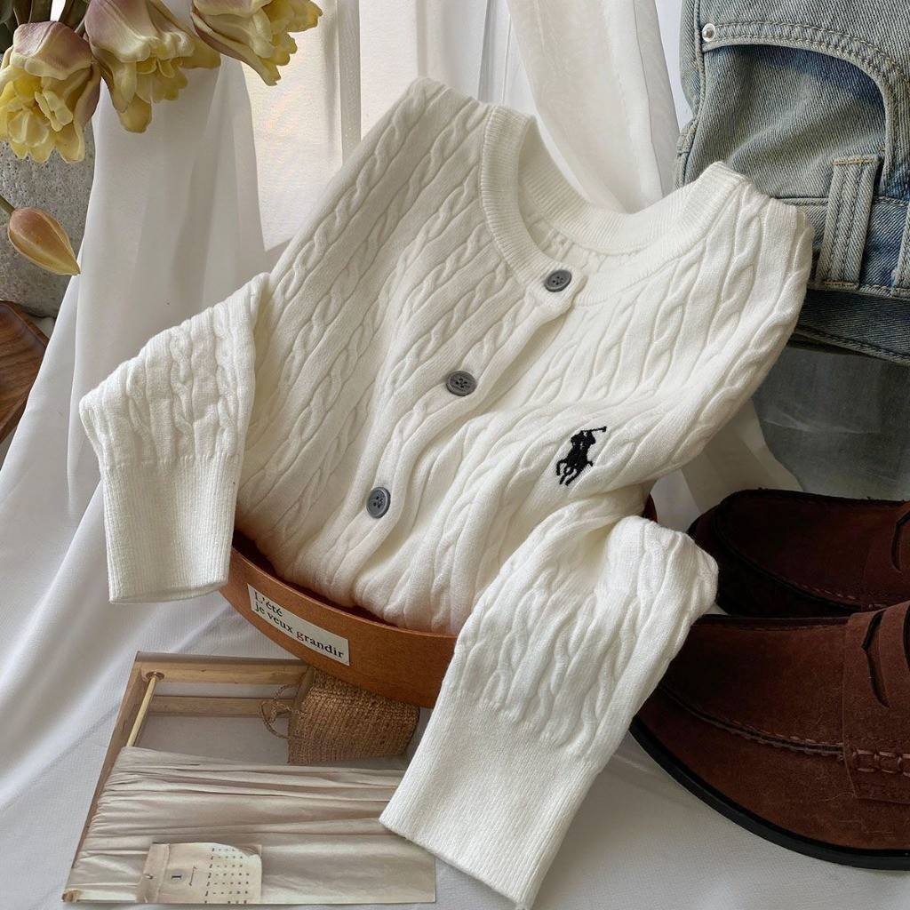 Meet-Adm Áo Len Cardigan Dệt Kim Cổ Tròn Thêu Hình Ngựa Con Thời Trang Mới Thu Đông Cho Nữ | BigBuy360 - bigbuy360.vn