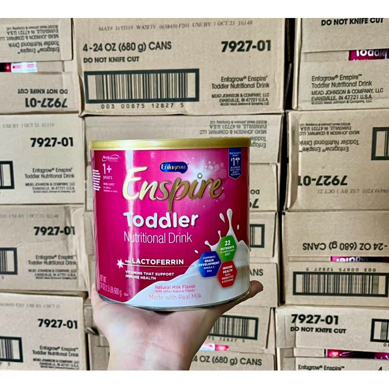 Bill Mỹ bay air - date 2026 Sữa bột ENSPIRE TODDLER Enfamil 680G