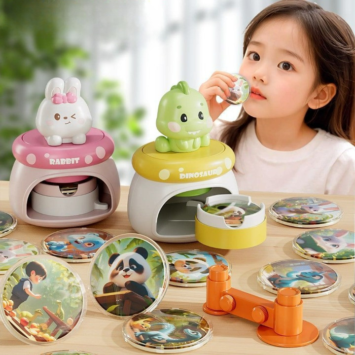 Máy Làm Huy Hiệu Thủ Công DIY Cho Bé – Đồ Chơi Sáng Tạo Tự Làm Huy Hiệu Handmade Dễ Thương