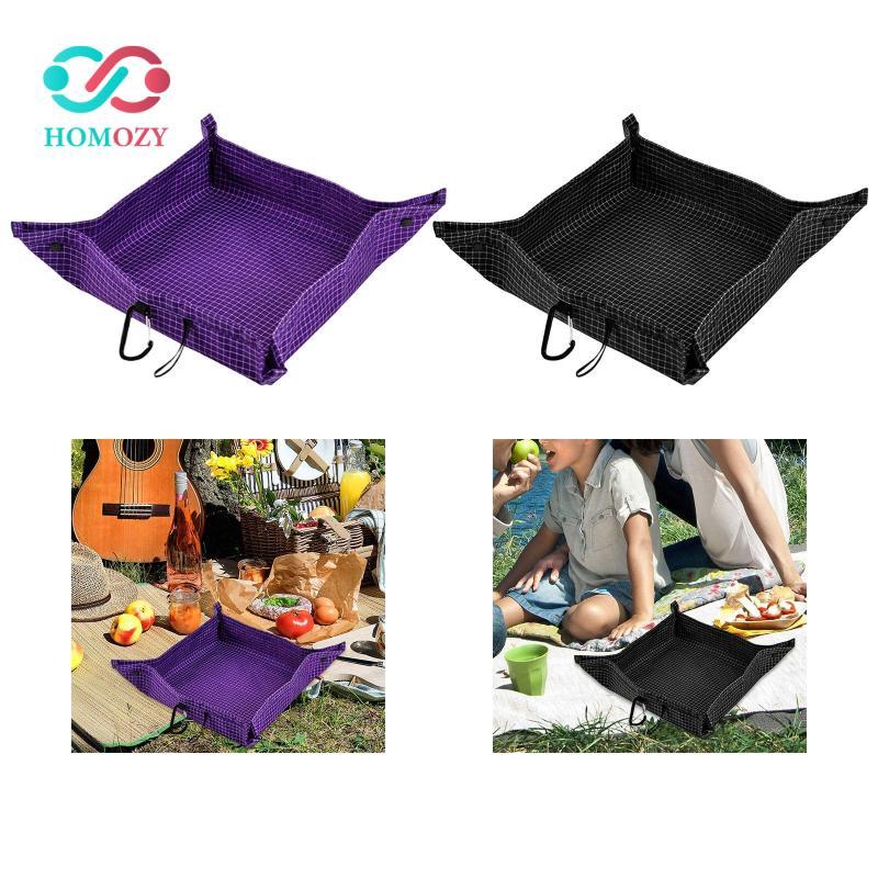 Camping Outdoor Storage Tray, Picnic Mat, Fishing Accessories & Small Cooking Tools