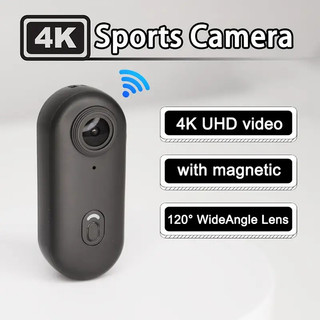 Du Lịch Sẵn Sàng 4K Camera Mini HD 1080P Cam Hành Động Không Dây WiFi Bodycam Thể Thao Đầu Ghi Bỏ Túi Ống Kính Phiêu Lưu Ngoài Trời Chụp Ảnh