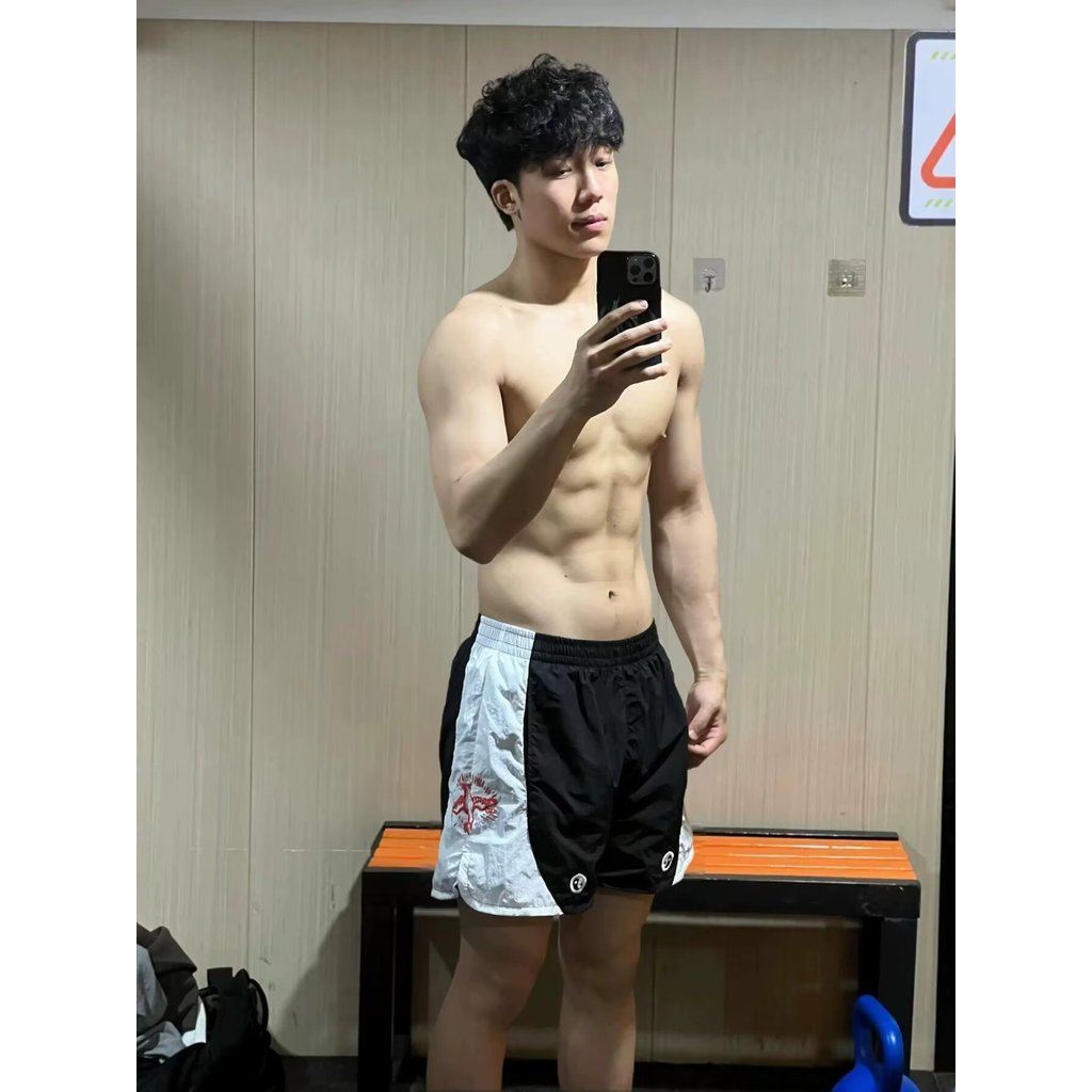 1JINN STUDIO Hoa Miếng Dán Thêu Nóng Kim Cương Giả Thể Thao Siêu Quần Short Nữ Eo Thấp Túi Hông Skin