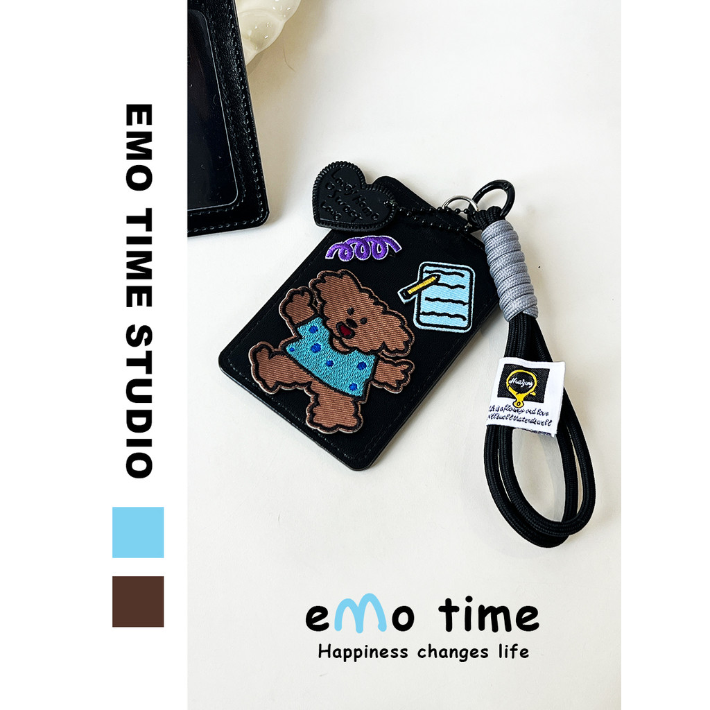 Emo Chính Hãng Nhật Ký Con Chó Con Xe Buýt Tàu Điện Ngầm Đựng Thẻ Túi Mặt Dây Chuyền Hai Trong Một K