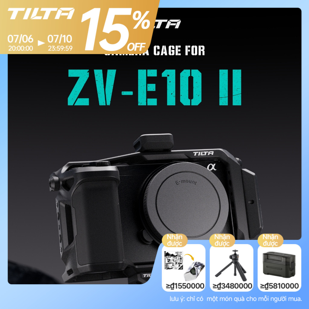 Tilta Sony ZV-E10 II Full Camera Lồng Cho Máy Ảnh Sony Chụp Khung Bảo Vệ Mở Rộng Phụ Kiện DSLR Giàn 