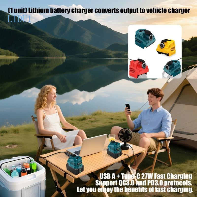 Lithium batteries Car Charger Converter for 18V Batteries Power Tool