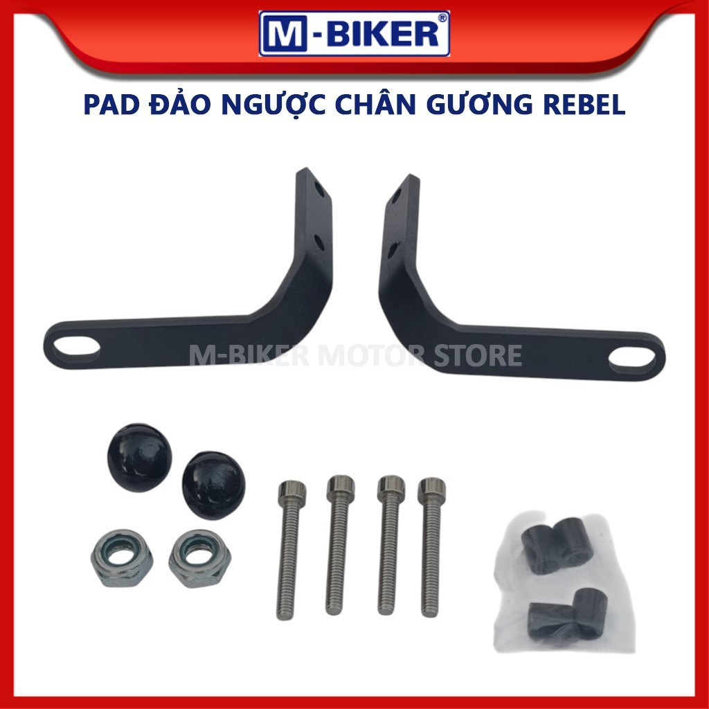 Chân gương đảo ngược cho rebel 300 - 500, Pad gắn đảo ngược gương dành cho Honda Rebel 300 - 500