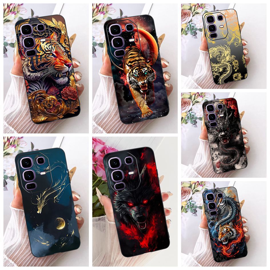 Dành Cho Infinix Note 50 Pro + Plus 5G Ốp Lưng X6856 Cool Tiger Dragon Sơn Silicon Mềm Cho Infinix N