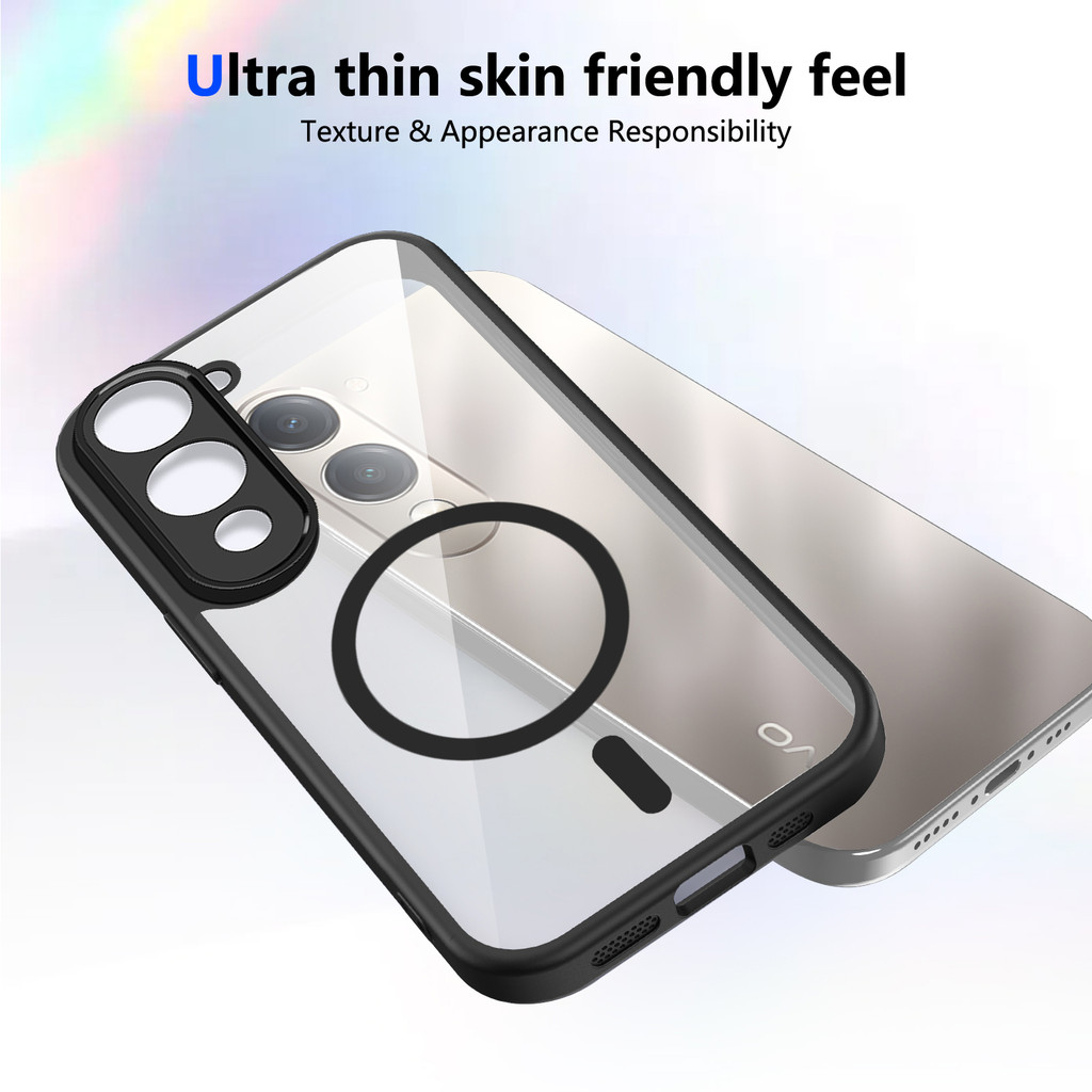 Ốp lưng Vivo Y04 Vỏ từ tính trong suốt mờ cho ốp điện thoại Vivo Y04