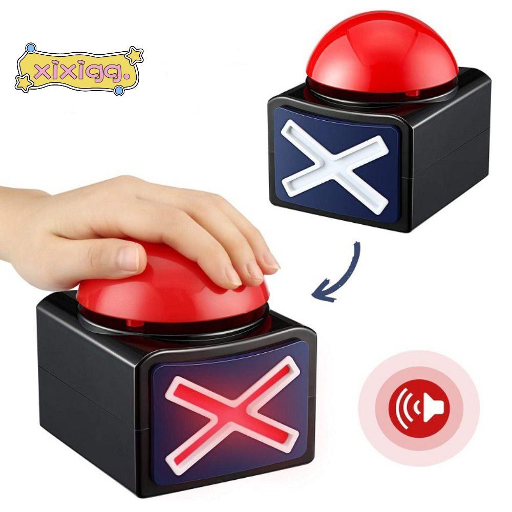 XIXIGG Red Game Buzzer, Sounding Toy Trivia Quiz Game Answer Buzzer, ABS với Sound Light Talent Buzz